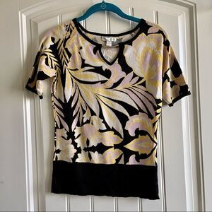 2/$22 New York & Company Floral Short Sleeve Sweater; SZ XS; BNWT